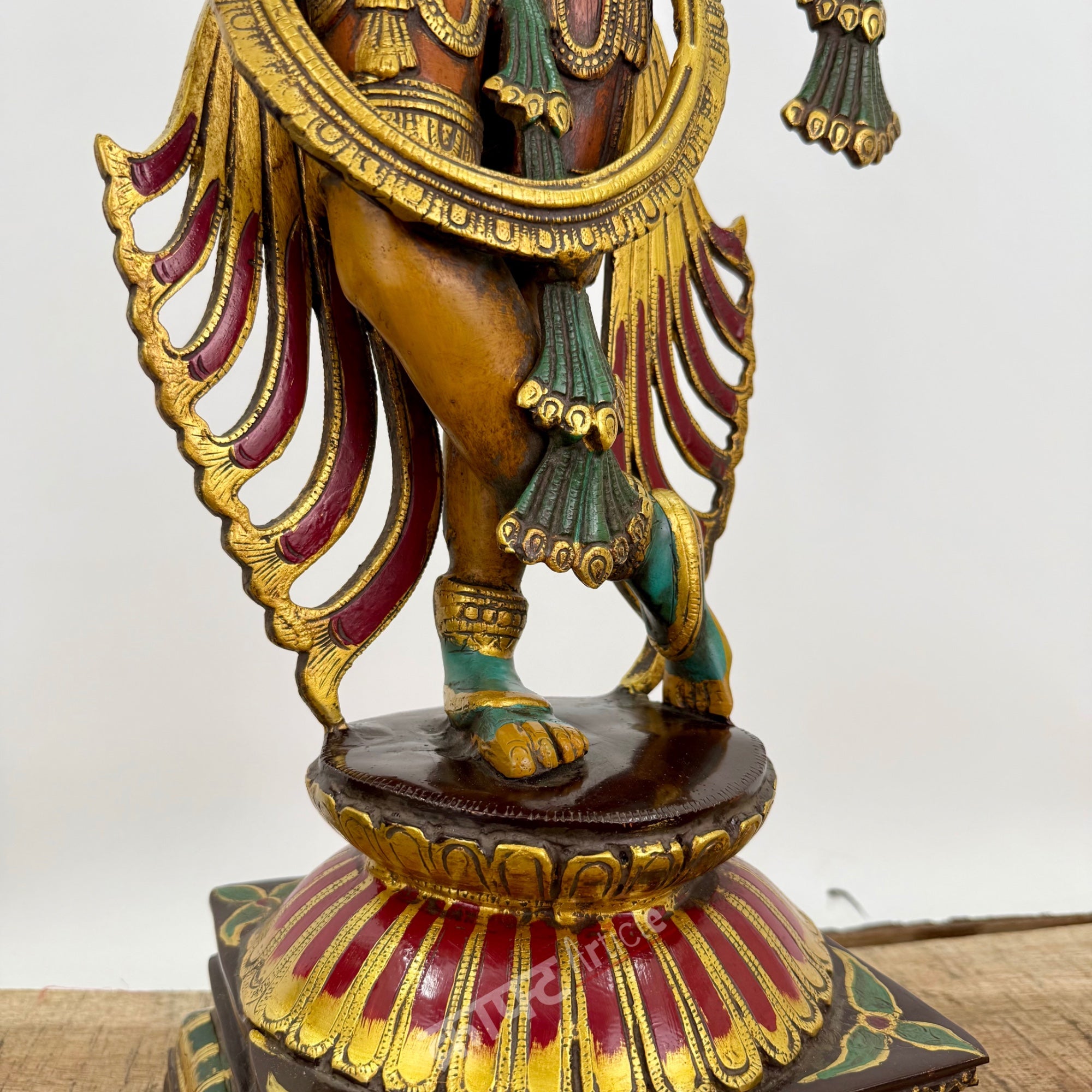 Brass Color Lord Krishna Statue