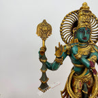 Brass Color Lord Krishna Statue