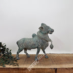 Brass Standing Nandi Sculpture