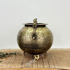 Exquisitely Brass Handcrafted Brass Carved Flower Vase
