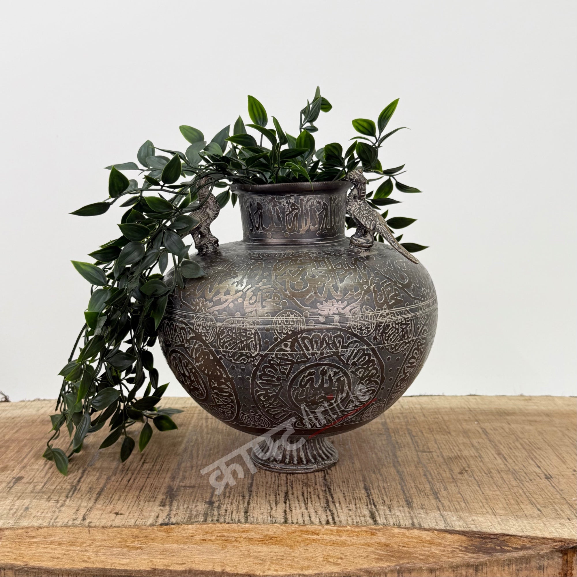 Vintage Brass Flower Vase for Home Decor