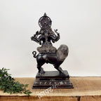 Brass Panchmukhi Ganesha Seated on Lion