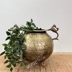 Exquisitely Brass Handcrafted Brass Carved Flower Vase
