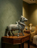 Brass Standing Nandi Sculpture
