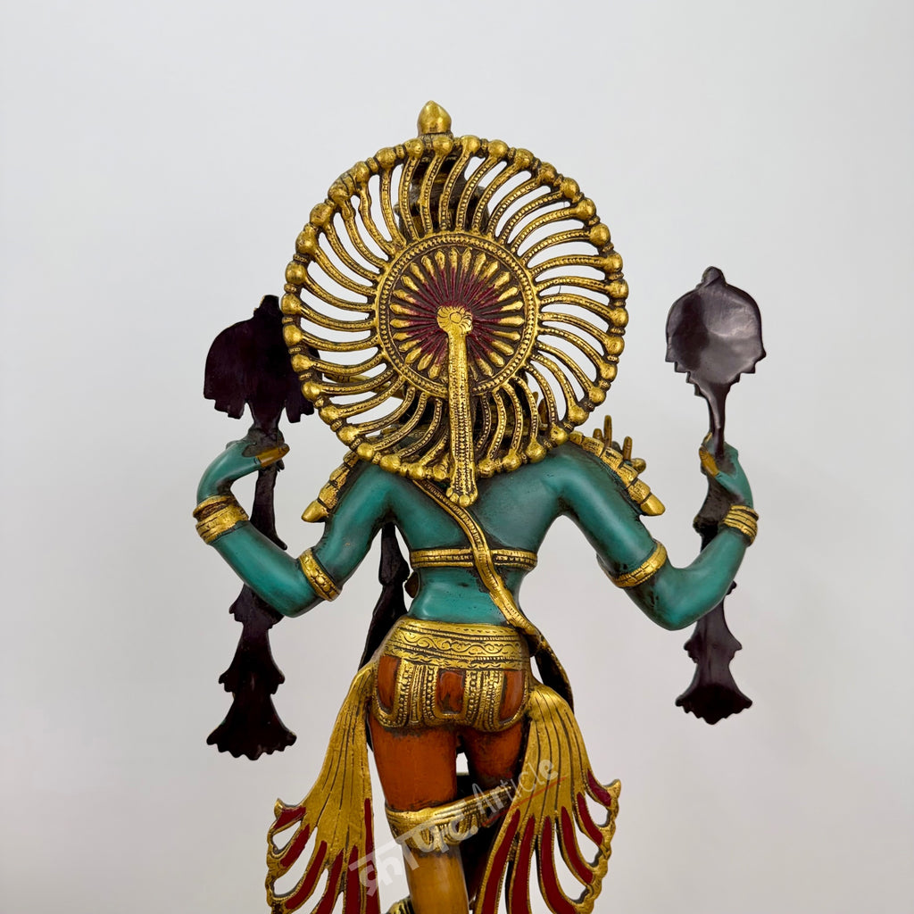 Brass Color Lord Krishna Statue