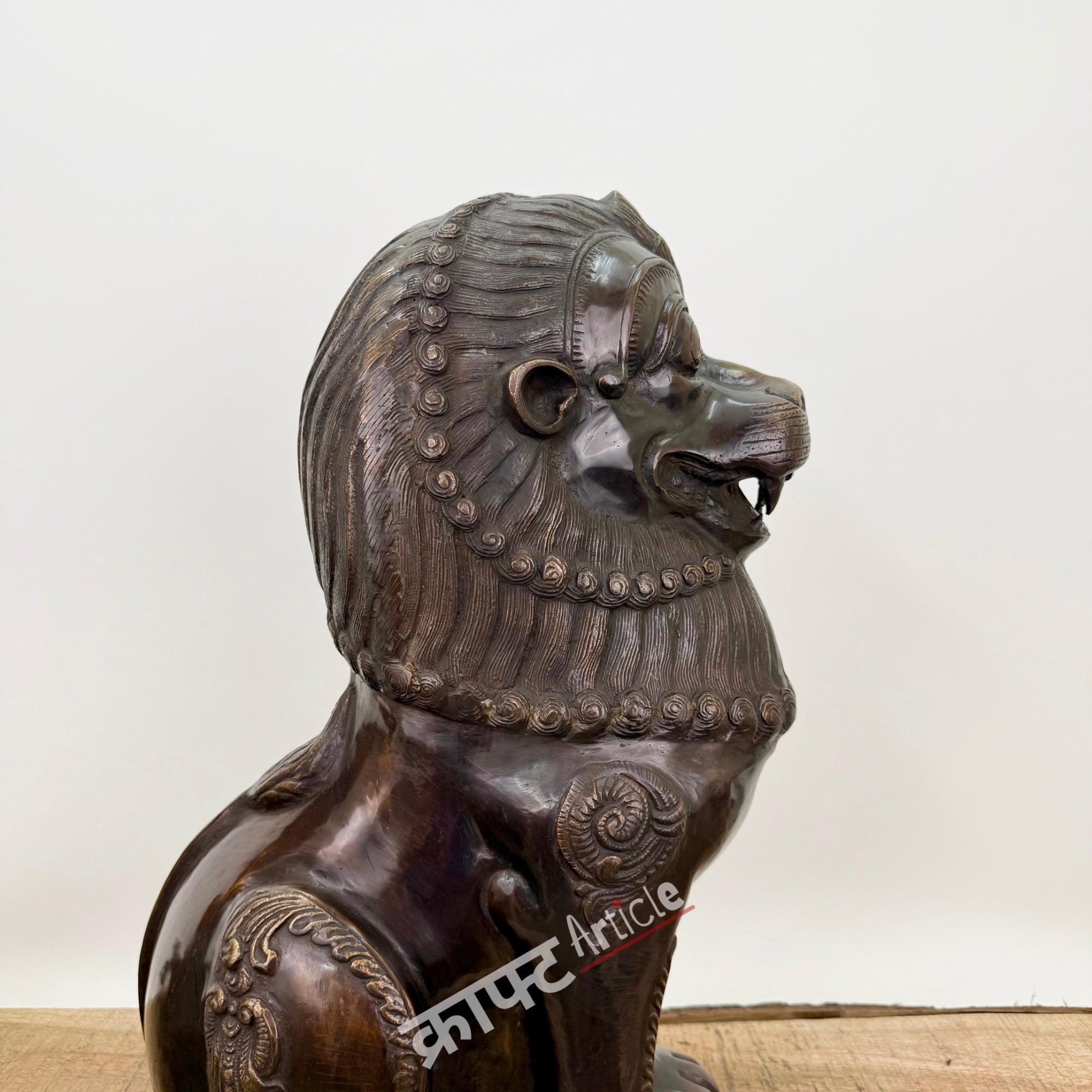 Brass Tibetan Lion for Home Decor