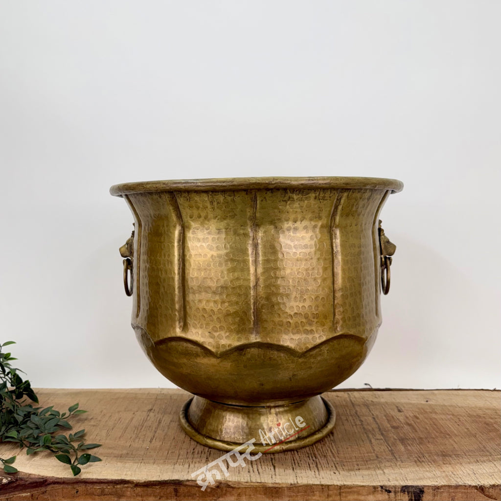 Handmade Brass Sheet Planter 17"
