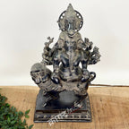 Brass Panchmukhi Ganesha Seated on Lion