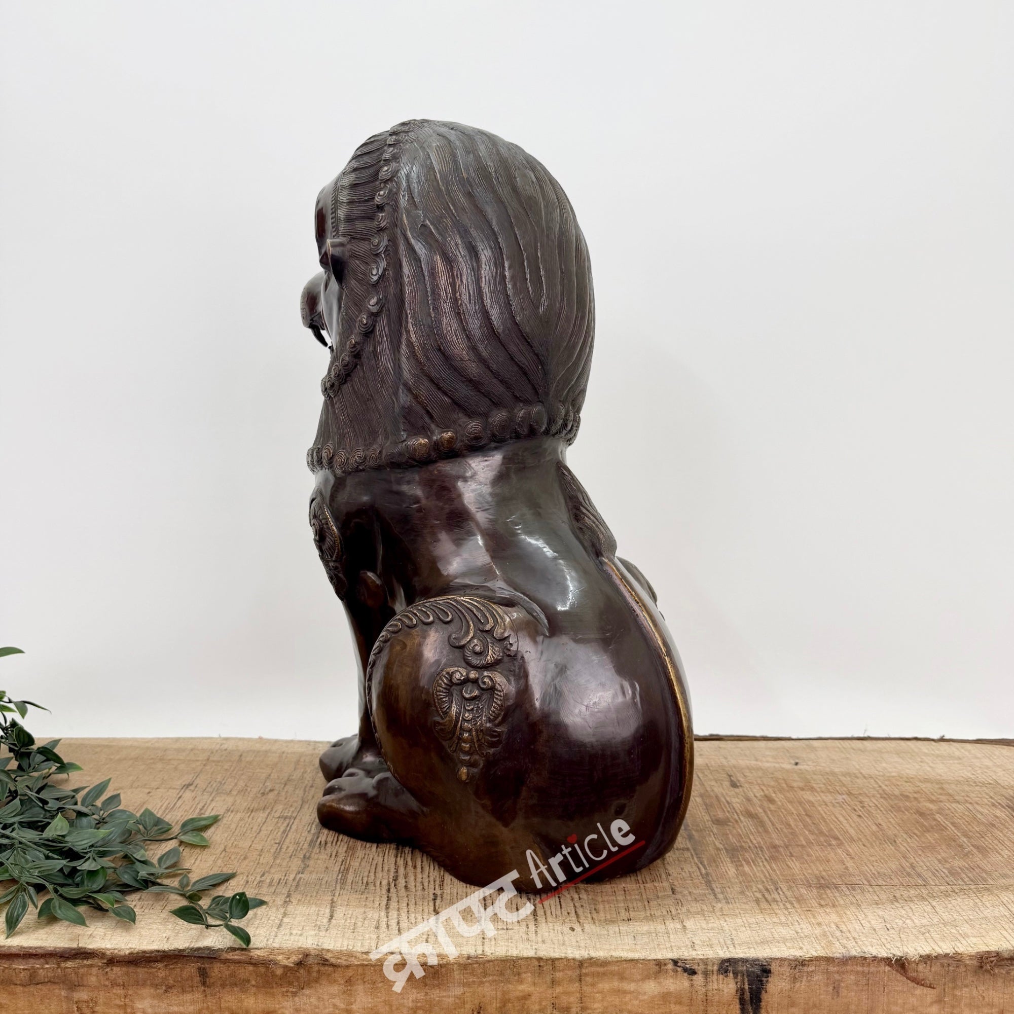 Brass Tibetan Lion for Home Decor