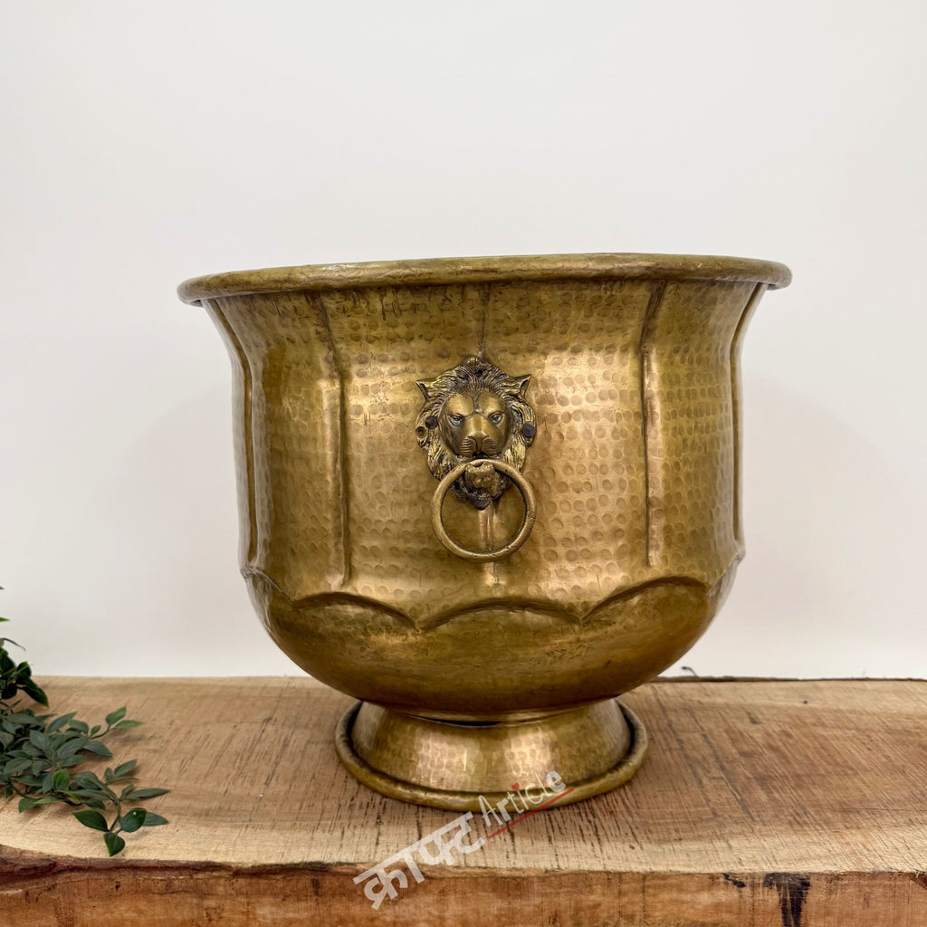 Handmade Brass Sheet Planter 17"