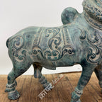 Brass Standing Nandi Sculpture