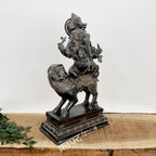 Brass Panchmukhi Ganesha Seated on Lion