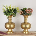 DECORATIVE BRASS FLOWER POTS