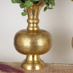 DECORATIVE BRASS FLOWER POTS