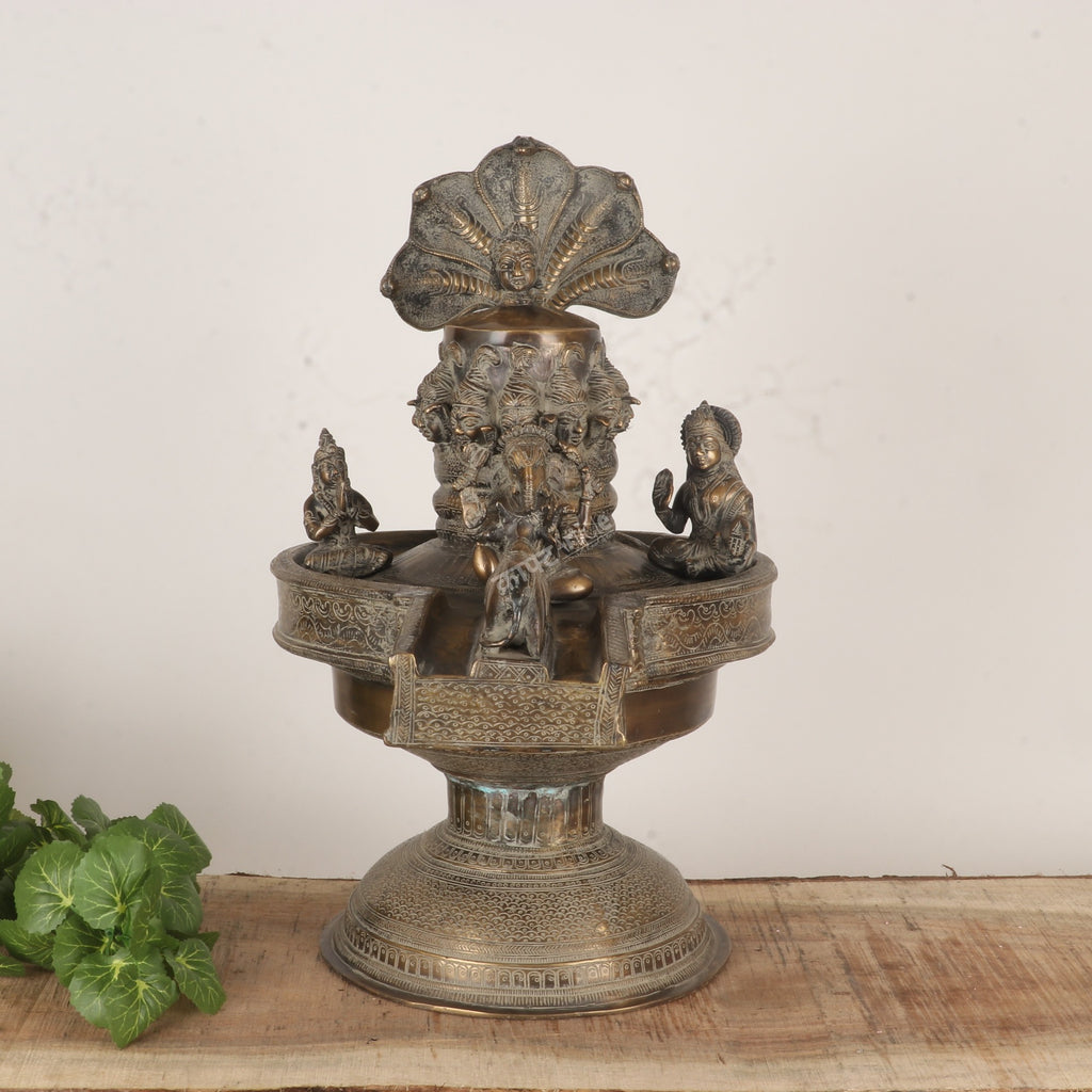 Brass Lord Shivling: A Divine Masterpiece of Hindu Art