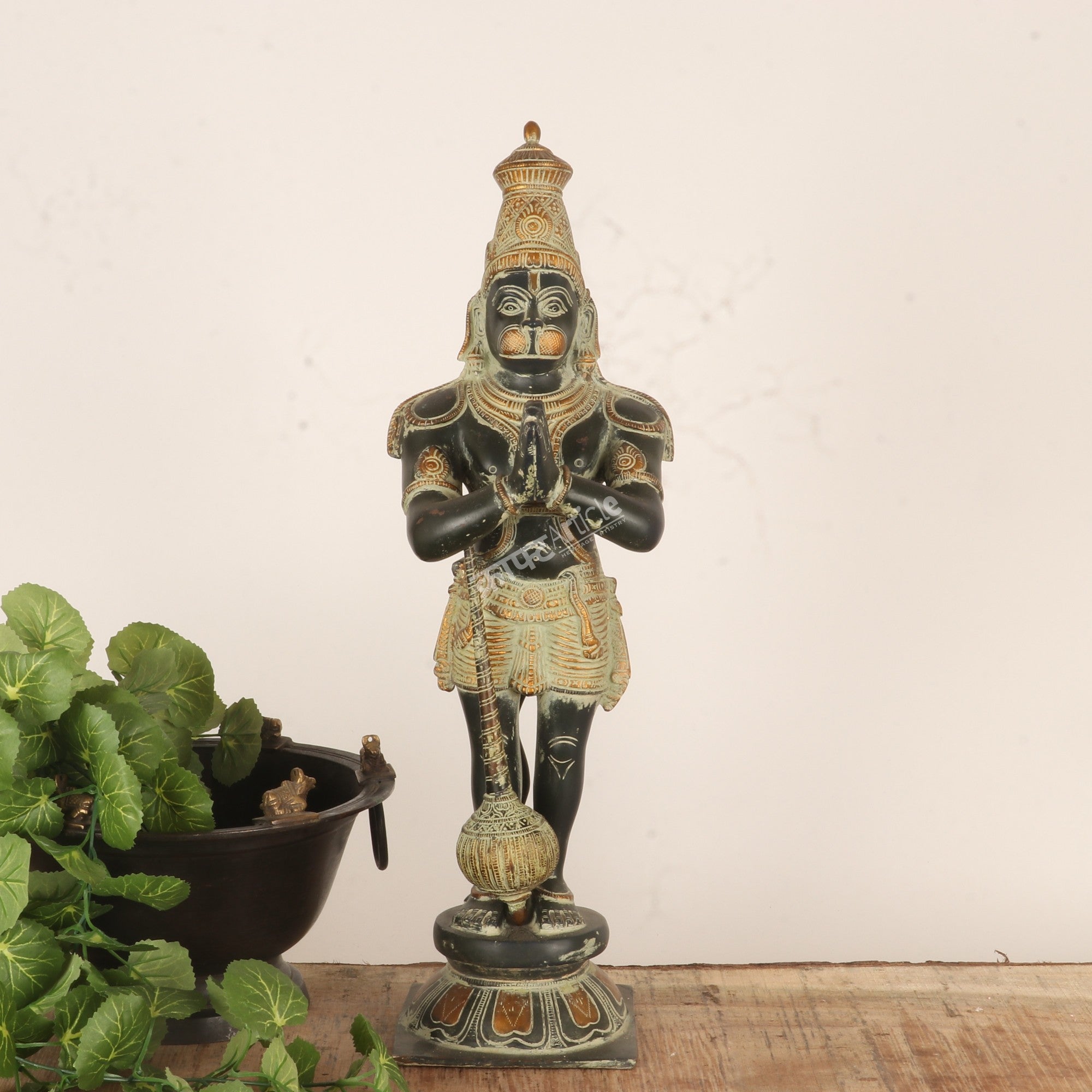 Brass Lord Hanuman Standing Statue – A Symbol of Strength & Devotion