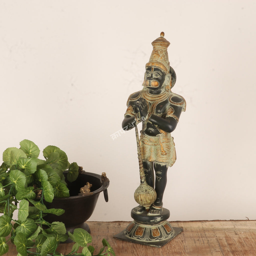 Brass Lord Hanuman Standing Statue – A Symbol of Strength & Devotion