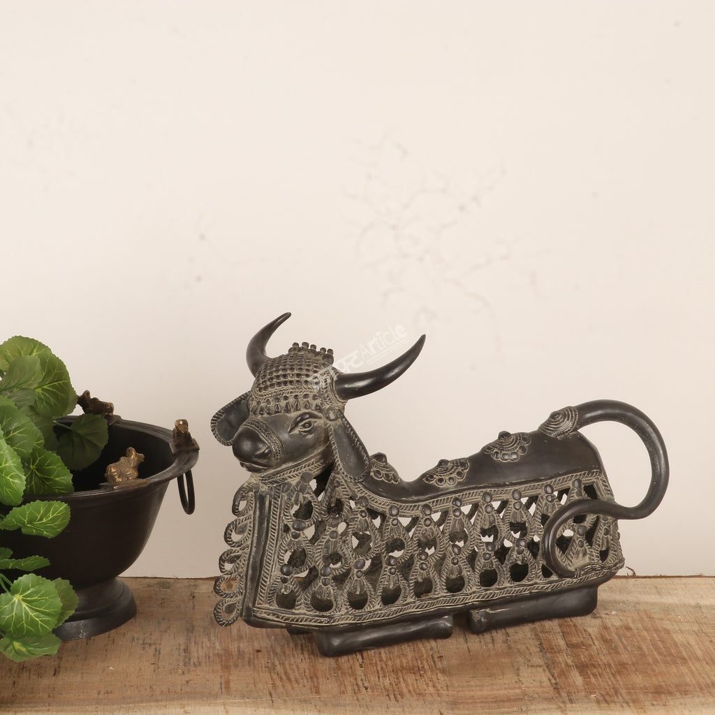 Tribal Dokra Art Bull (Nandi) Idol – Sacred Strength & Heritage Craft