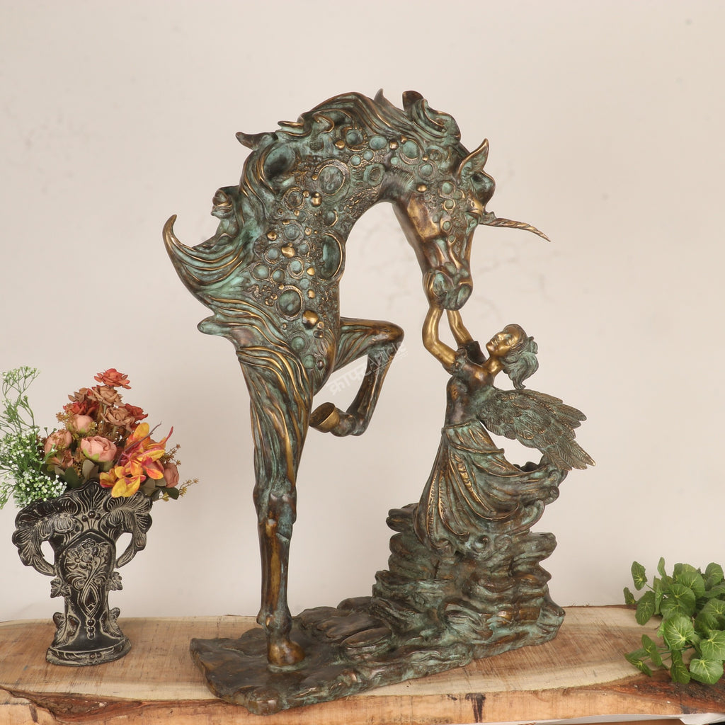 Exploring the Symbolism Behind This Angel & Horse Sculpture