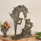 Exploring the Symbolism Behind This Angel & Horse Sculpture