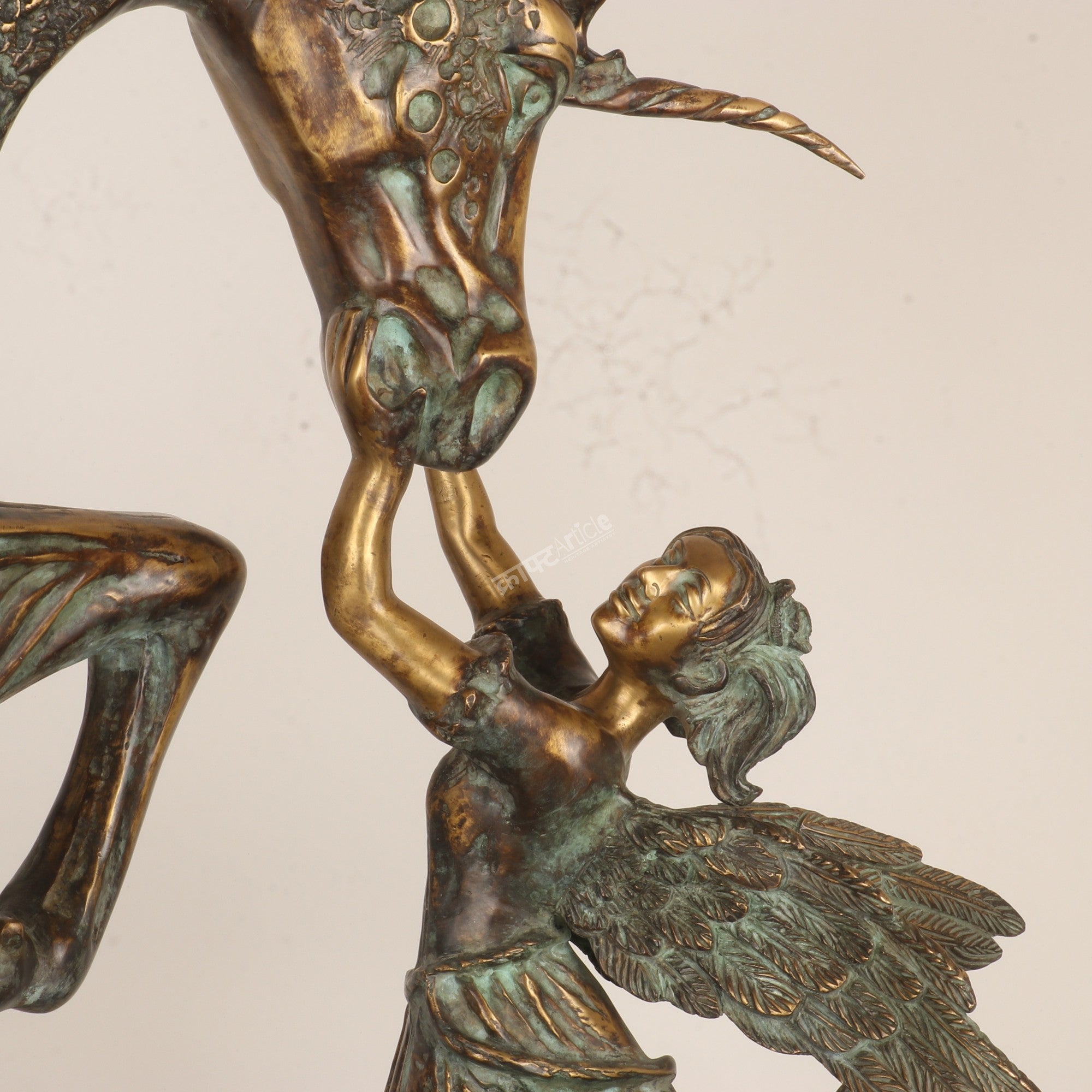 Exploring the Symbolism Behind This Angel & Horse Sculpture