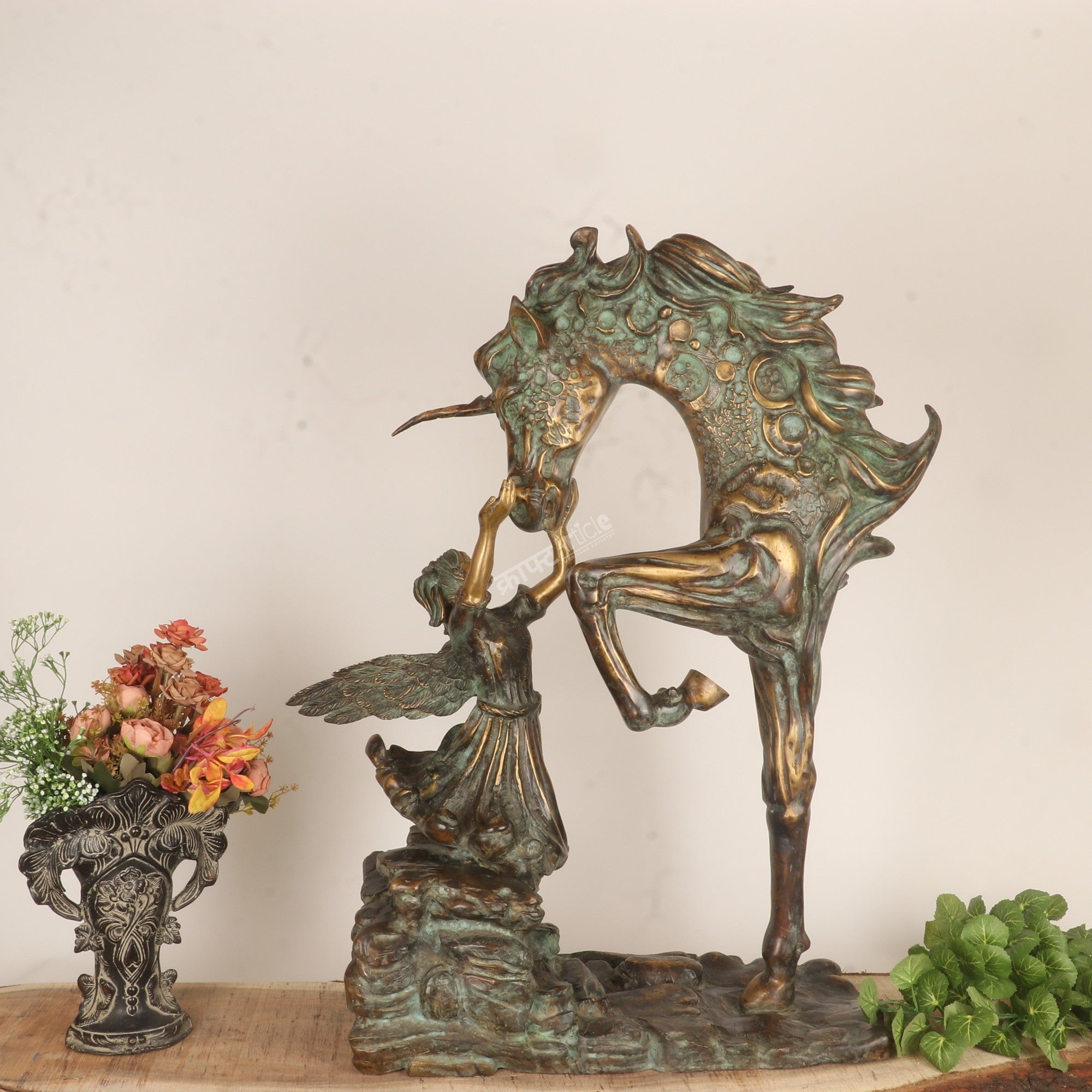 Exploring the Symbolism Behind This Angel & Horse Sculpture