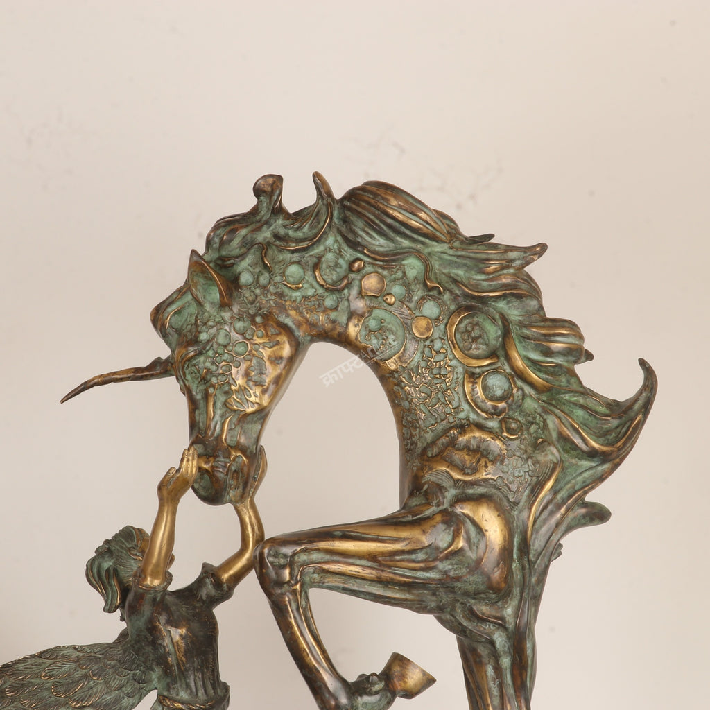 Exploring the Symbolism Behind This Angel & Horse Sculpture