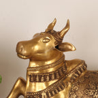 Brass Nandi Meditative Statue