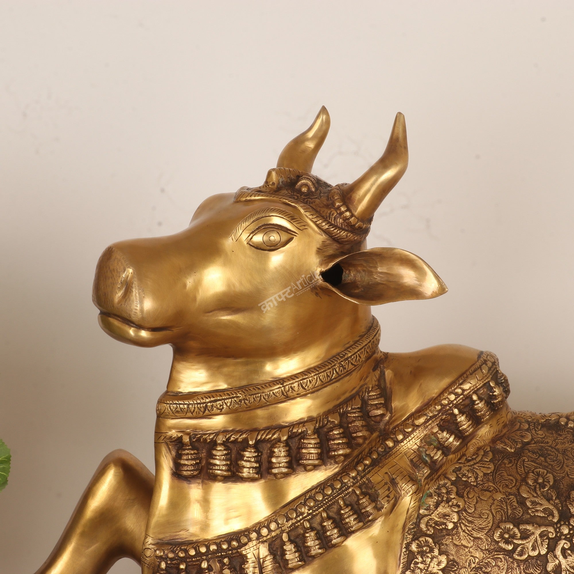Brass Nandi Meditative Statue