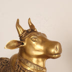 Brass Nandi Meditative Statue