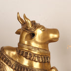 Brass Nandi Meditative Statue