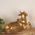Brass Nandi Meditative Statue