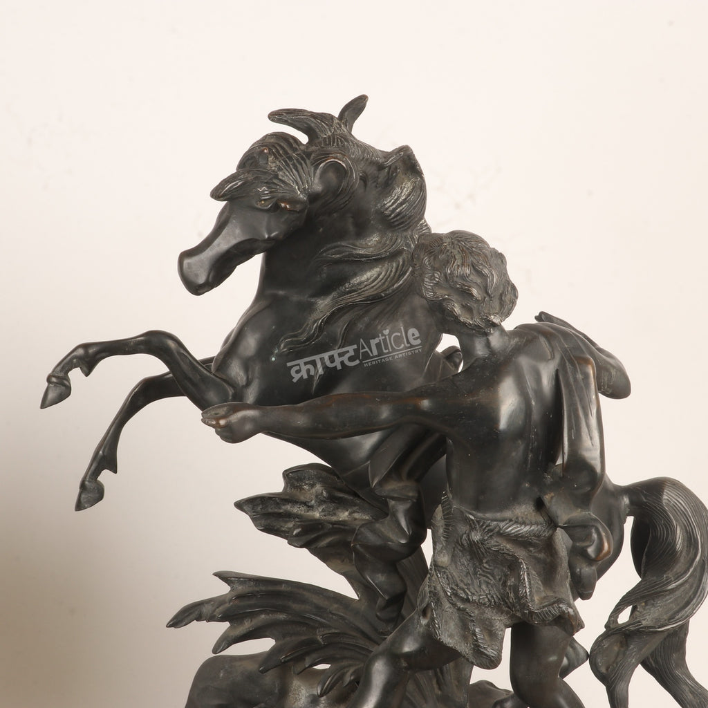 Brass Horse and Rider Sculpture – A Symbol of Power, Motion & Mastery
