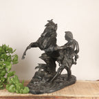 Brass Horse and Rider Sculpture – A Symbol of Power, Motion & Mastery