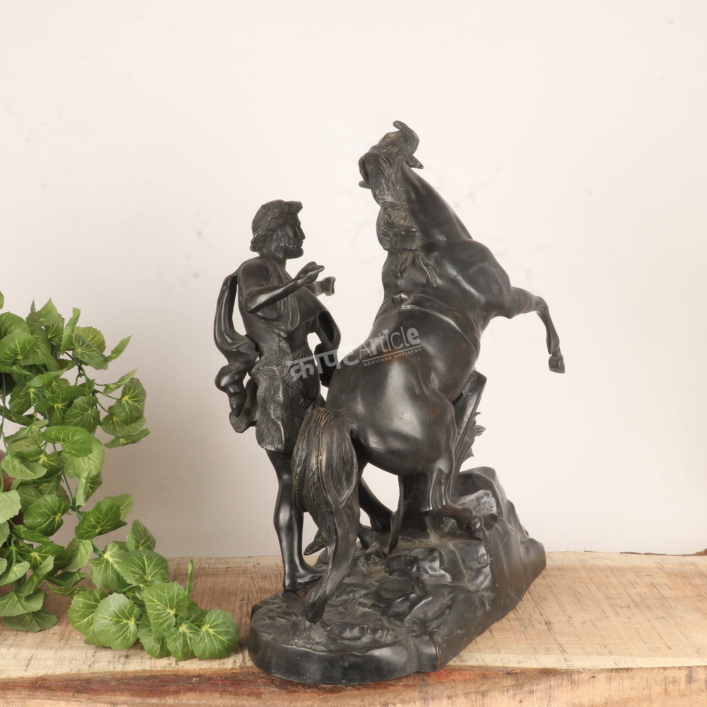 Brass Horse and Rider Sculpture – A Symbol of Power, Motion & Mastery