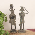 Tribal Dokra Art Figurines – Man & Woman Sculpture