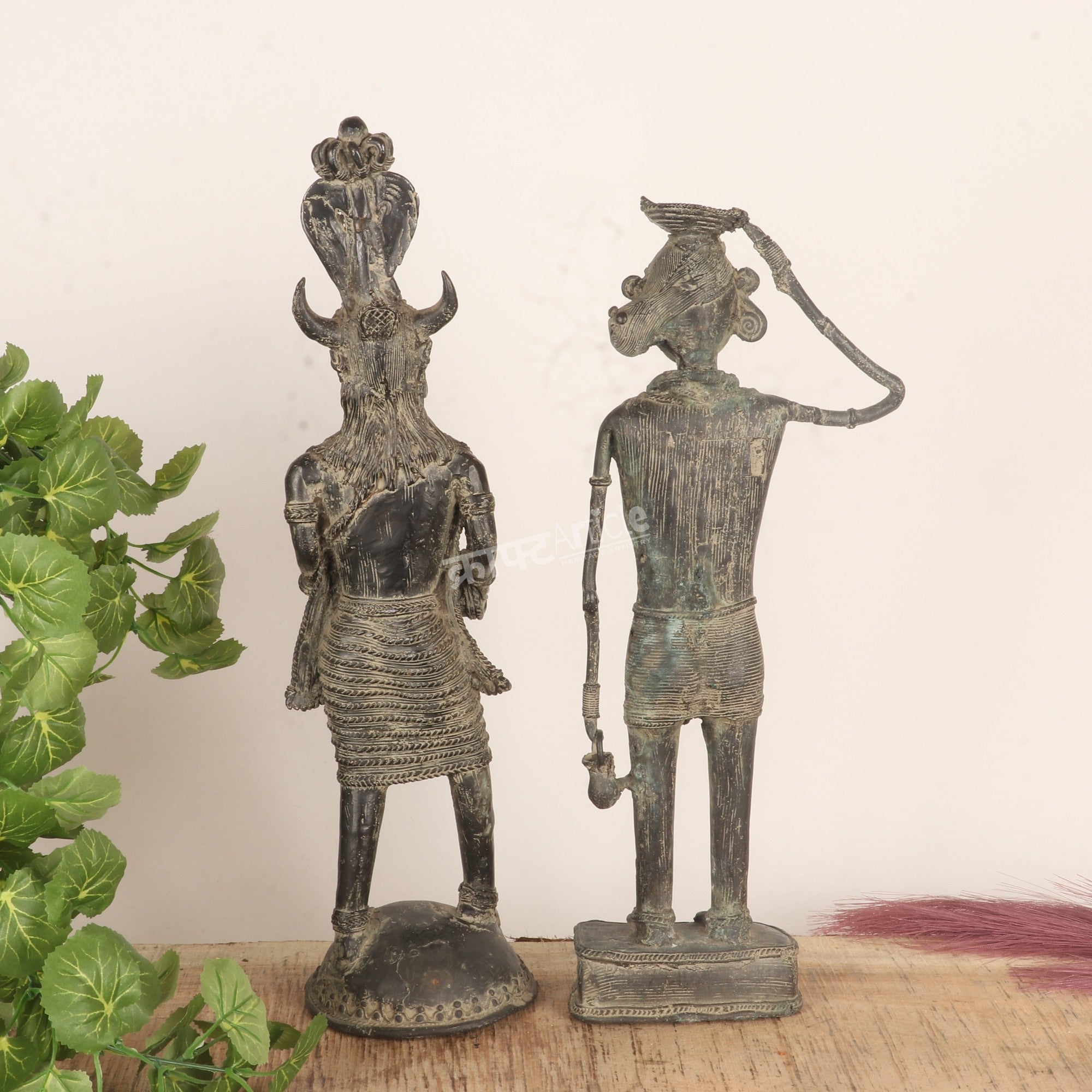 Tribal Dokra Art Figurines – Man & Woman Sculpture