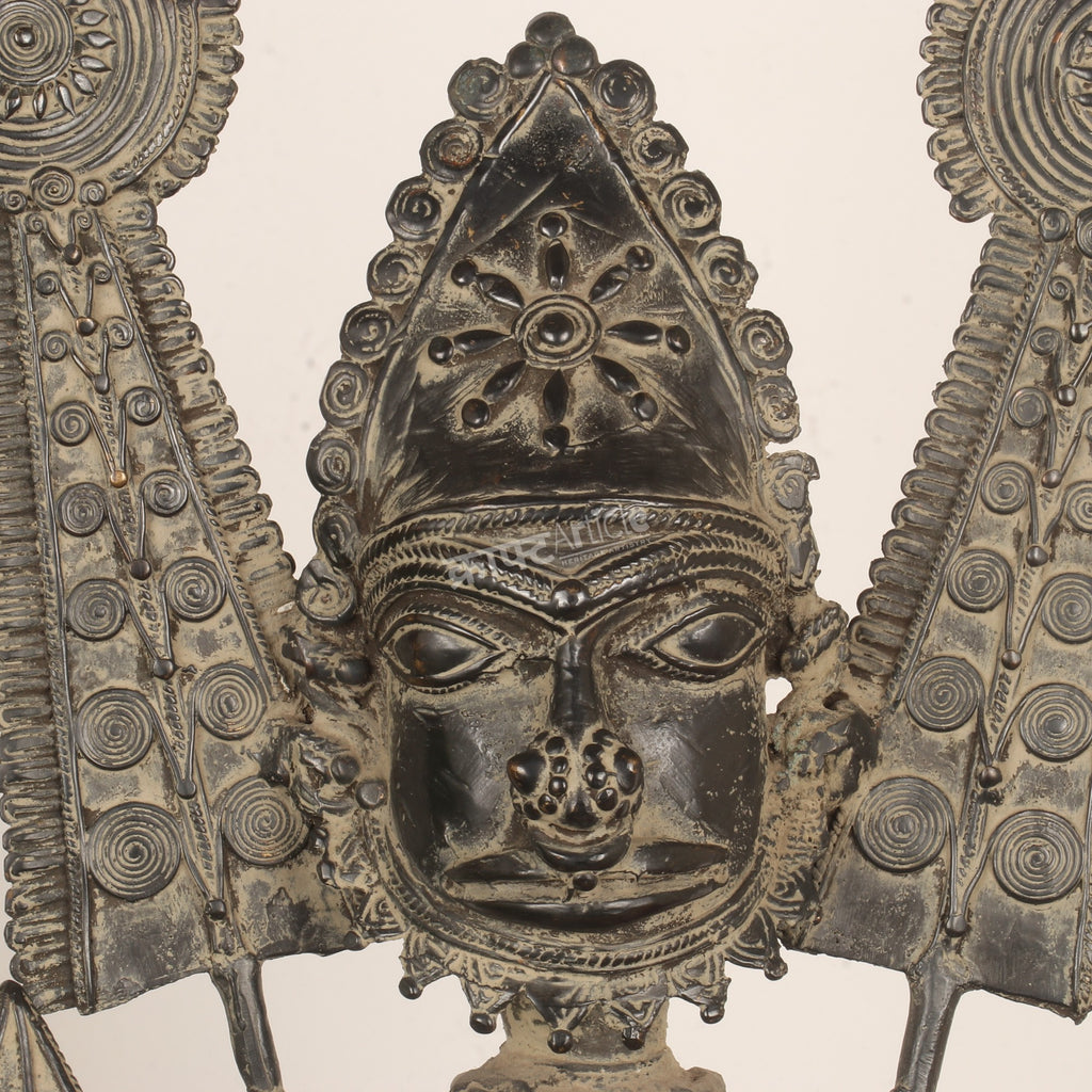 Tribal Guardian Deity – Dhokra Folk Art Sculpture