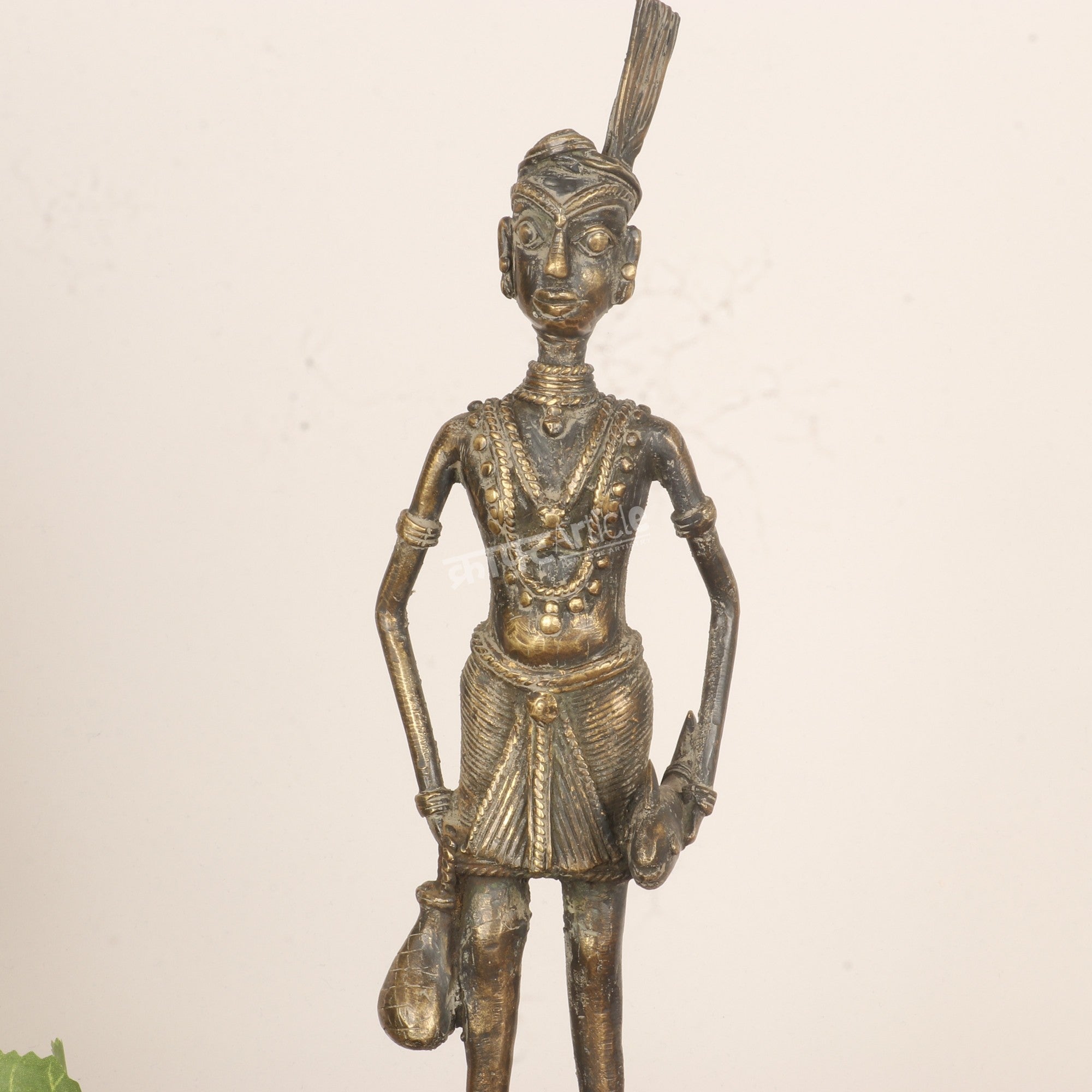 Tribal Man Hunter Warrior Figurine – Dhokra Tribal Art