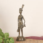Tribal Man Hunter Warrior Figurine – Dhokra Tribal Art