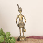 Tribal Man Hunter Warrior Figurine – Dhokra Tribal Art