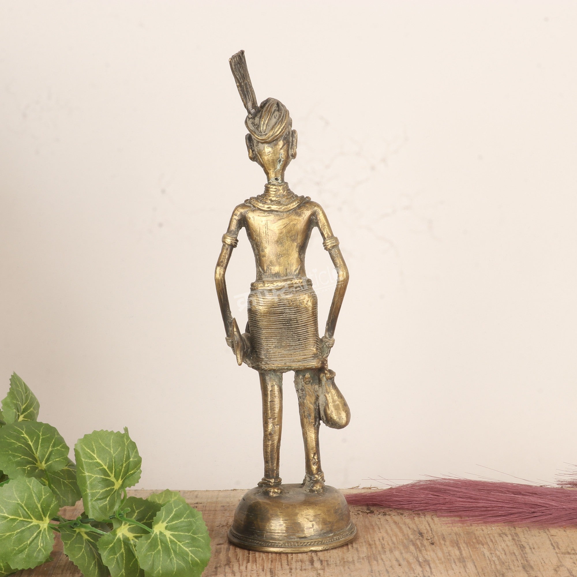 Tribal Man Hunter Warrior Figurine – Dhokra Tribal Art