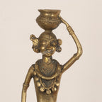 Tribal Woman Water Bearer Figurine – Dhokra Tribal Art