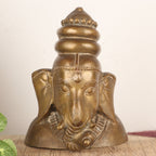 Brass Ganesh Bust Figurine