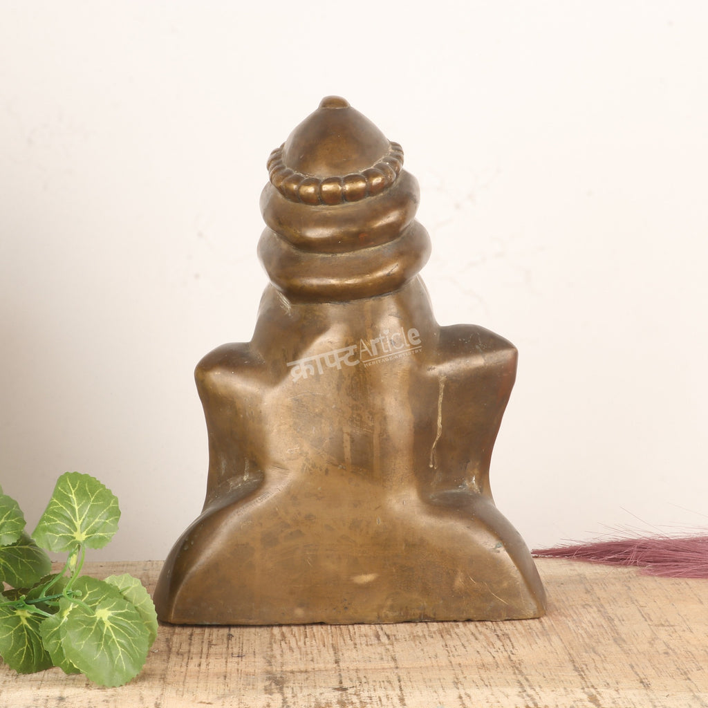 Brass Ganesh Bust Figurine