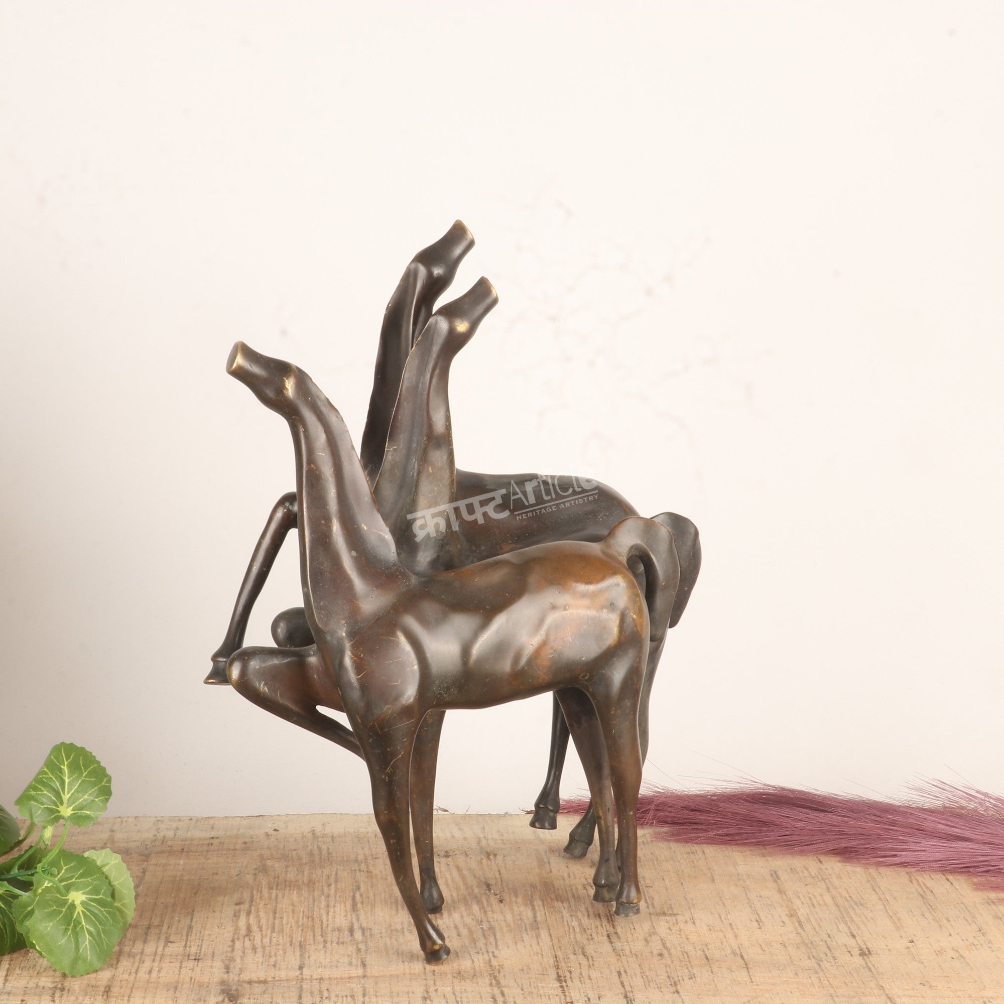 Decorative Brass Horse Sculpture