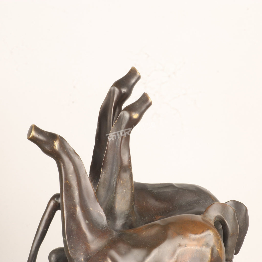 Decorative Brass Horse Sculpture
