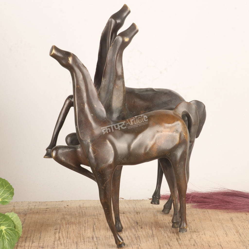Decorative Brass Horse Sculpture