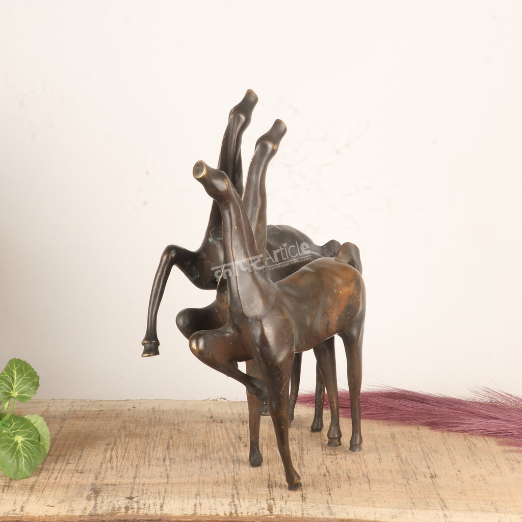 Decorative Brass Horse Sculpture