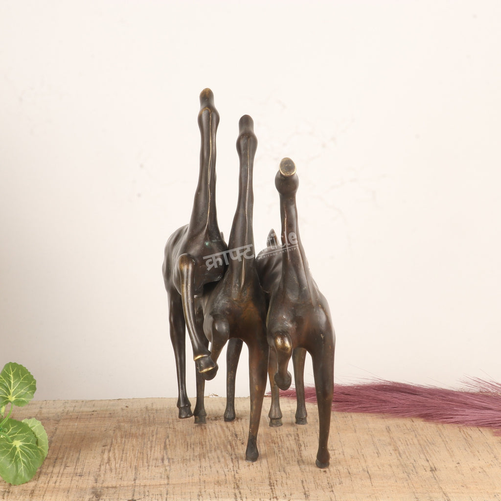 Decorative Brass Horse Sculpture